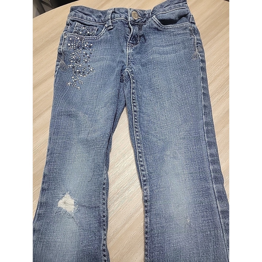 Limited Too Girls‎ Boot Cut Gemstones Streetcore Blue Jeans Sz 8